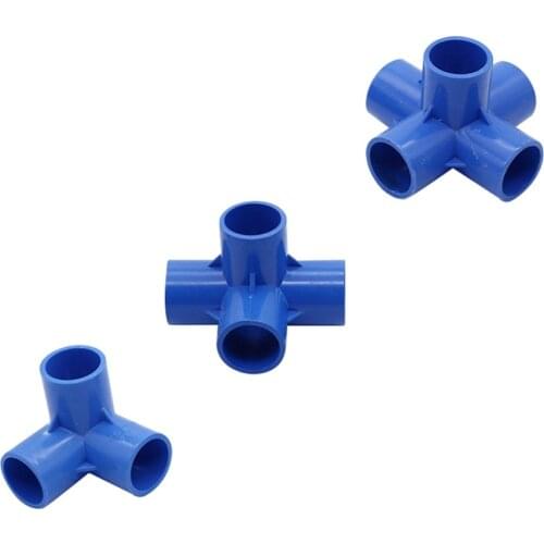 Inner 32mm PVC Pipe Connectors Agriculture 3-Ways, 4-Ways, 5-Ways Stereo Joints Garden Water Pipe Fittings 1 Pcs