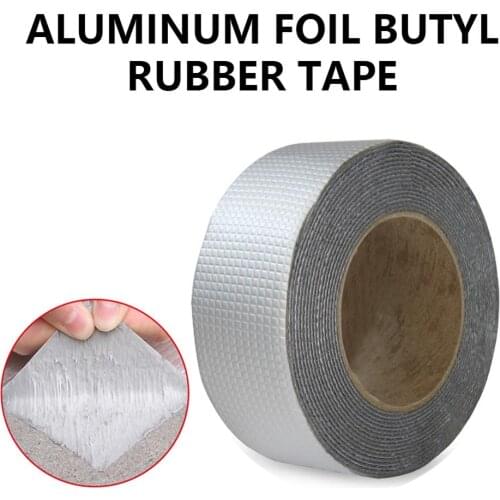 Aluminum Foil Butyl Rubber Tape Self Adhesive High temperature resistance Waterproof for Roof Pipe Repair Home Renovation Tools