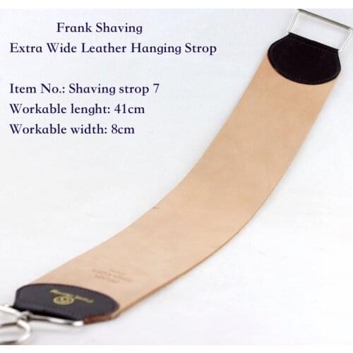 Frank Shaving-100% Real Cow Leather Straight Razor Hanging Strop Extra wide #7