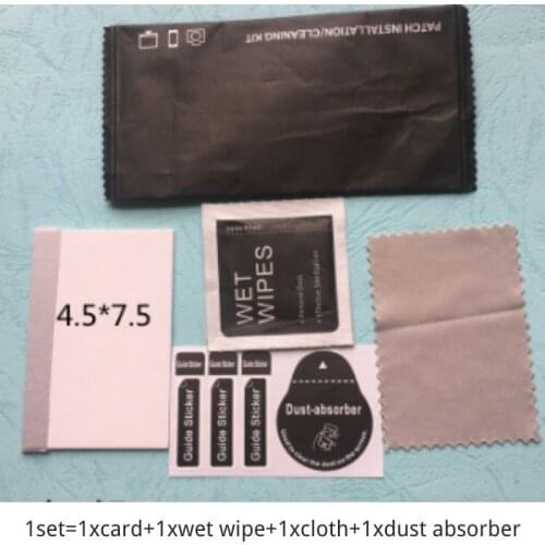 20 Sets Tempered Glass Hydrogel Film Phone Screen Camera Lens LCD Screen Clean Sets With Cloth Scratch Card Tool