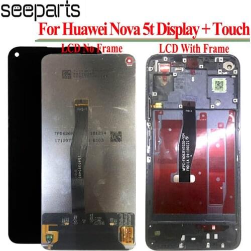 100% Tested For Huawei Nova 5t LCD Display Screen Touch Panel Digitizer Replacement For Huawei Nova 5t YAL-L21 Display Screen