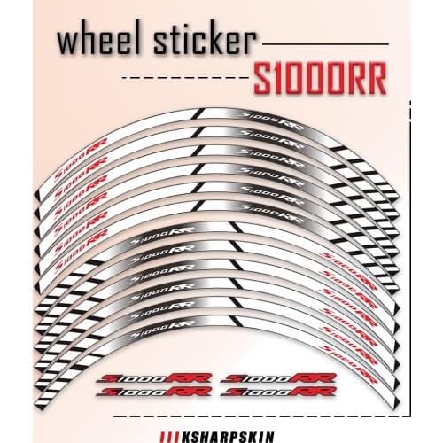 12 Strips Hot Stickers Moto Decal Sticker Motorcycle Decals Reflective Waterproof Wheel Decals For BMW S1000RR S 1000RR S1000 RR