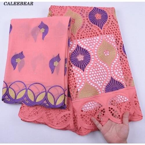 2020 High Quality African Lace Fabric Dry Cotton Swiss Voile Lace Fabric Embroidery Nigerian Lace Fabric For Women Wedding S2029