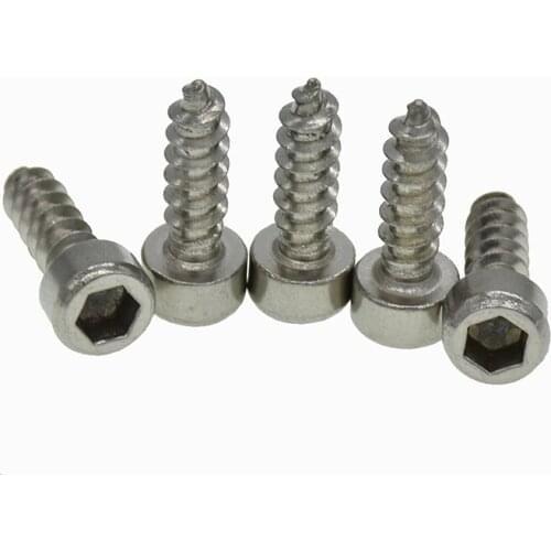 50/10Pcs M2 M2.6 M3 M3.5 M4 M5 M6 Stainless Steel Socket Head Cap Screw Self-tapping Hexagon Furniture Screw