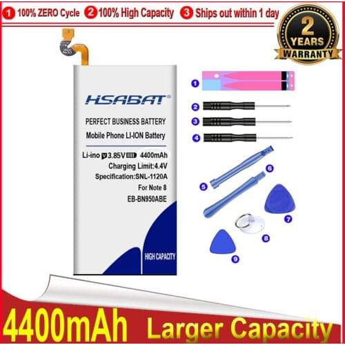 0 Cycle 4100mAh EB-BN950ABE Battery for Samsung GALAXY Note8 Note 8 N9500 N9508 N950D N950J N950N N950U N950W N950F N950FD