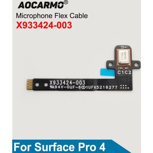 Aocarmo For Microsoft Surface Pro 4 Pro4 1724 X933424-003 Bottom Microphone Flex Cable Replacement Parts