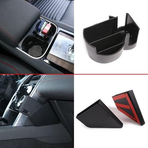 Car Center Side Storage Box Water Cup Holder Glove Storage Box Tray ABS Plastic For Land Rover Discovery Sport 2020 Accessories