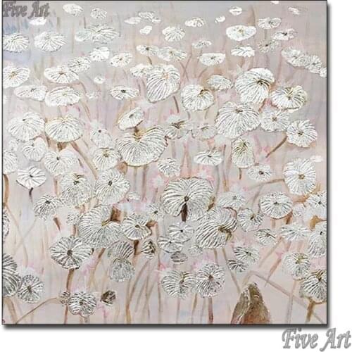 Large sizes Frameless 100% Handmade Color Flowers Pil Painting On Canvas Wall art Pictures For Living Room Wall Art Home Decor