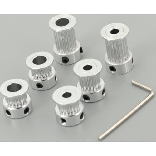 GKTOOLS 3D Printer Parts GT2 Timing Pulley 2GT 20 Tooth Teeth Bore 3.17/4/5/6/6.35/8mm Synchronous Wheels Width 6/9/10/15mm Belt