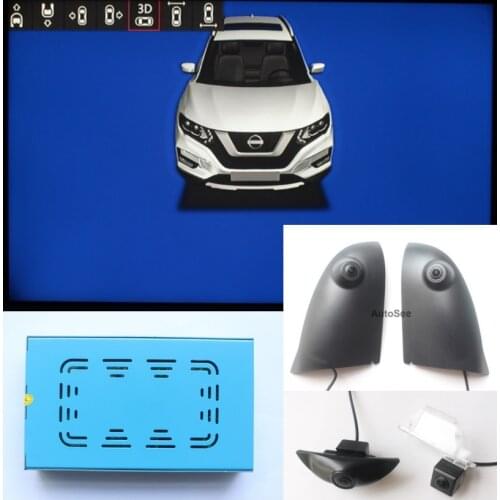 For Nissan X-Trail Qashqai 360 degree camera surround view Birds eye AVM SVM with dynamic steering parking trajectory line