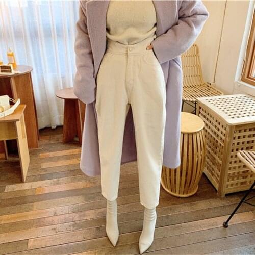 Pencil Jeans Autumn Plus Size Women Korean Denim Trousers High Waist Vintage 2021 Denim Pants Spring Stretch Elastic Streetwear