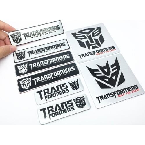FTDF Car styling 3D Aluminum alloy Transformers logo car stickers Emblem Badge Car Styling Car Decals Creative Auto Accessories