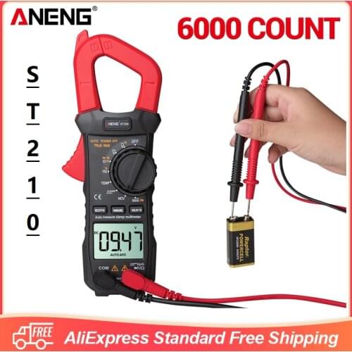 ANENG Digital Clamp Meter ST209 High Precision DC/AC Current Multimeter Car Repair Current Volt Temp Capacitor Ohm Hz Tester