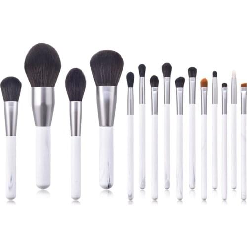 15Pcs Makeup Brush Professional Cosmetic Kit Premium Synthetic Foundation Brush Blending Face Powder Concealers Eye