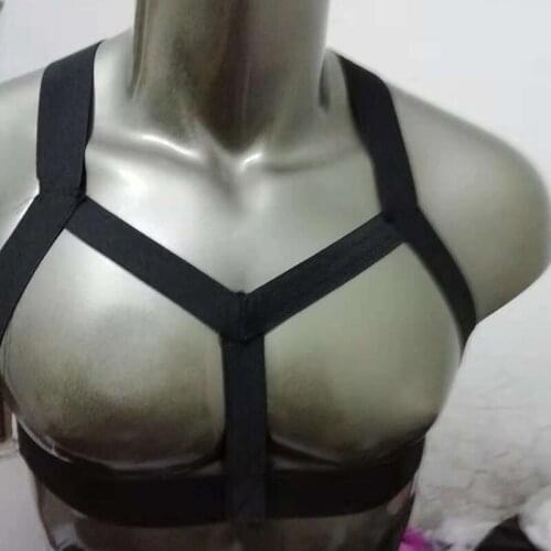 New Mens Lingerie Body Chest Harness Muscular Bondage Halter Neck Nightclub Party Hollow Out Pretty Standard Sexy Costumes