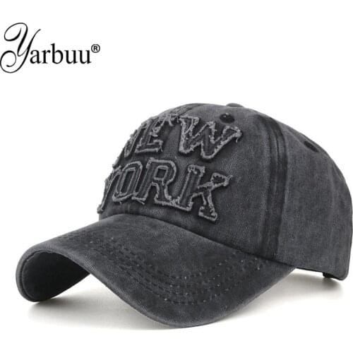 NEW YORK letter Mens Summer Cap Baseball Caps For Women Dad Hats Washed Cotton Snapback Trucker Cap NY Hat Bone Casquette