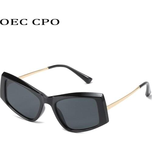 OEC CPO Fashion Square Sunglasses Women New Shades Black Unique Ladies Sun Glasses For Men Brand Designer UV400 Oculos De Sol