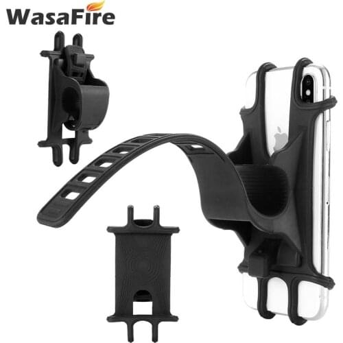 Universal Bicycle Phone Holder Silicone Bike Handlebar Clip Mobile Phone Mount Stand Cycling Bracket for iphone Samsung Xiaomi