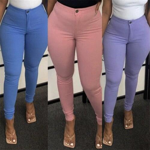 Spring Pencil Pant Candy Color Leggings XXXXL Autumn Push Up with Pockets Sexy Leggings High Waist Pants Women Skinny