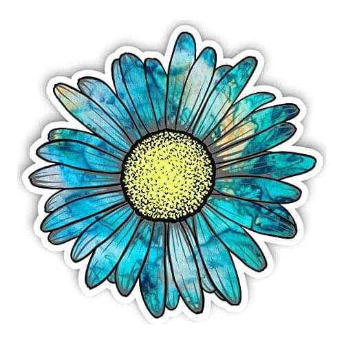 Vinyl Flower Graphics Daisy Flower Sticker for Car Truck Windows Laptop Any Smooth Surface Waterproof,12CM*12CM