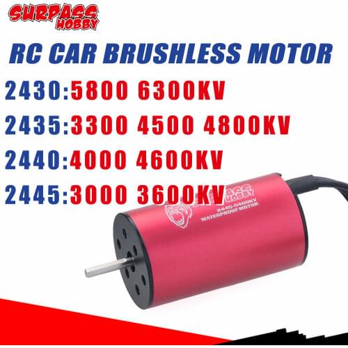 SURPASS HOBBY Waterproof Brushless Motor RC 2430 2435 2440 2445 for Traxxas HSP 1/16 1/18 RC Lexus Drift Racing Crawler Car Trx4