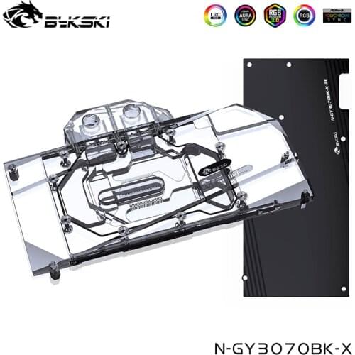 Bykski Watercooler For Galaxy/Gainward Geforce RTX 3070 OC VGA Card ,With Back Plate Full Cover Water Block, N-GY3070BK-X