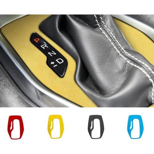 Alcantara suede wrap Gear Shift Panel Decorative Cover Trim Frame Stickers kit for Chevrolet Camaro 16-20 Interior Accessories