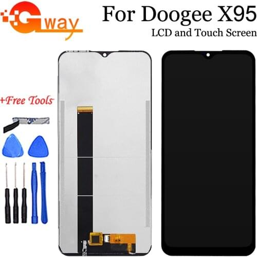 6.52" For Doogee X95 LCD Display Touch Screen Digitizer Assembly For Doogee X95 Touch Phone Repair Parts With Tools +Adhesive