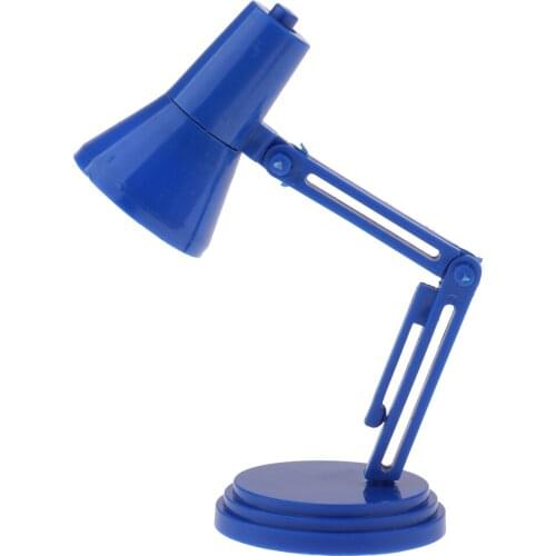 1/6 Adjustable LED Desk Lamp Furniture for //Blythe/BJD Dolls House Accessories Dark Blue
