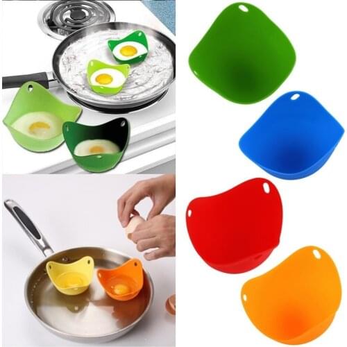 1pcs Silicone Egg Poaching Pods Pan Mould Kitchen Cooking Tool Kitchen Accessories DIY Breakfast Fried Egg Mould Bakeware Plate