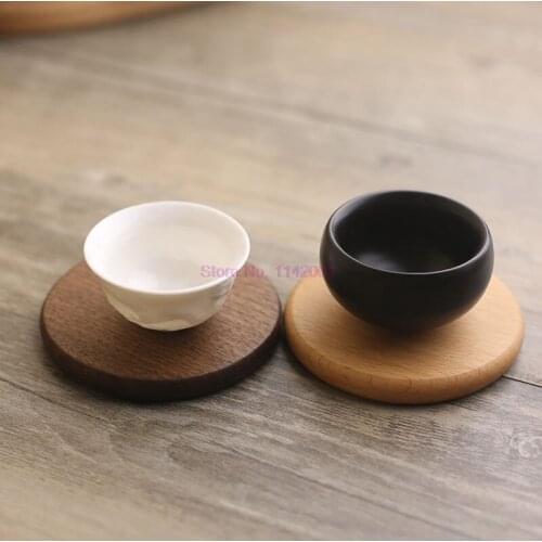 100pcs 8.8cm Wood Square Round Drink Mat Table Tea Coffee Cup Pad Heat Resistant High Quality Coaster Home Placemats Decor