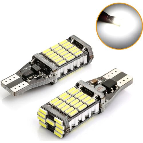 2PCS T15 W16W 921 45 SMD LED 4014 Car Auto Canbus Reverse Light Reversing Lighting Back up Lamp T15 W16W Led Light Super Bright