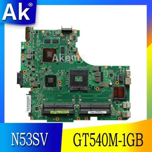 AK N53SV Laptop motherboard For Asus N53SV N53SN N53SM N53S N53 Test original mainboard GT540M-1GB