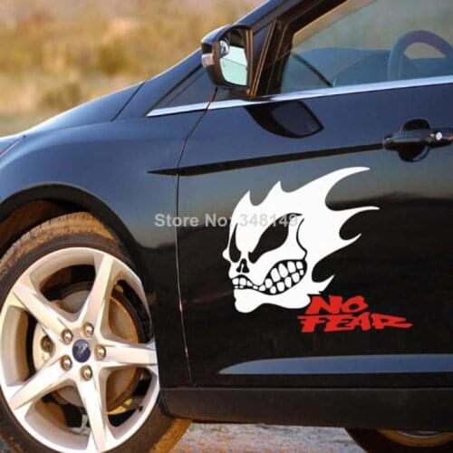 Aliauto 2 x Car-styling NO TEARS Funny Skull Car Sticker And Decal Accessories For Toyota Ford focus Volkswagen Golf Polo Honda