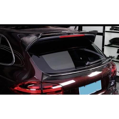 Carbon Fiber Car Rear Wing Trunk Lip Spoilers / Top Spoiler For Porsche Cayenne 2014 2015 2016 2017