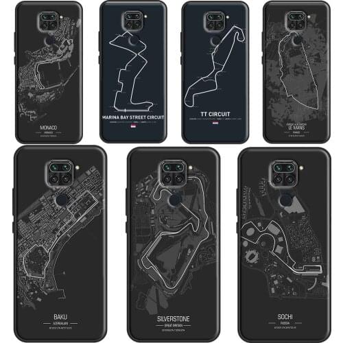 Formula 1 Racing Circuit Phone Case For Xiaomi Redmi Note 10 Pro 9S 8T Note 8 9 Pro Back Cover For Redmi 9 9A 9C 9T