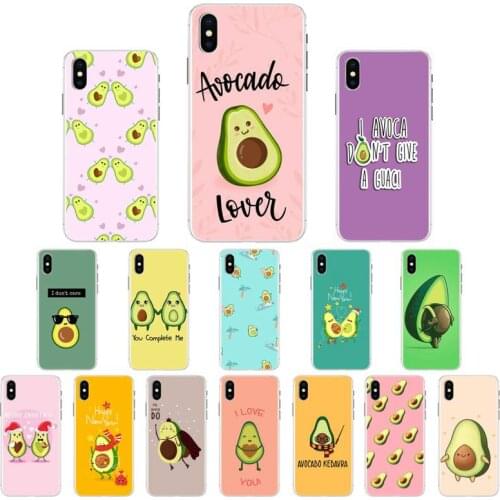 FHNBLJ happy new year avocado Aguacates Phone Case for iphone 11 12 Mini Pro Max X XS MAX 6 6s 7 8 Plus 5 5S 5SE XR SE2020