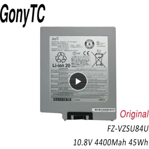 GONYTC Genuine Original FZ-VZSU84U FZ-VZSU84R Laptop Battery For Panasonic FZ-G1 Tablet PC FZ-VZSU84A2U FZ-VZSU88U 45Wh