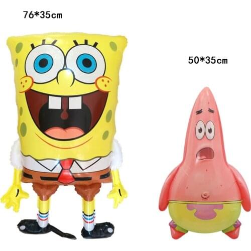 Sponge Baby Foil Balloons Cartoon Party Supplies Kids Toys Baby Shower Happy Birthday Kids Room Decoration Air Globos Boy Gift