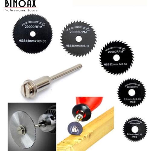 Binoax 7pcs/set Mini HSS Rotary Tool Circular Saw Blades For Dremel Metal Rotary Cutter Power Tool Set