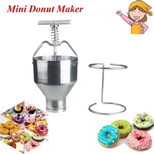 Stainless Steel Manual Donut Making Machine Cake Donut Hopper with Stand Commercial Household Donut Molding Machine T-03