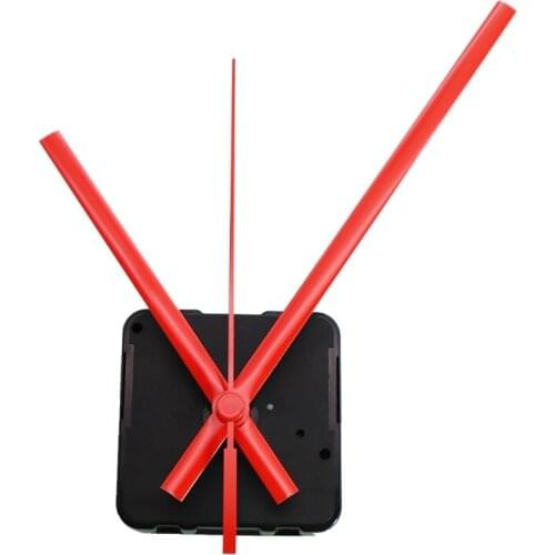 Quartz Wall Clock Movement Mechanism with Hands Silent Battery Operated DIY Repair Tool Parts Replacement Kit Black/Red/Silver