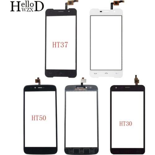 Mobile Touch Screen Panel For Homtom HT30 HT37 HT50 Touch Screen TouchScreen Digitizer Panel Front Glass Lens Sensor 3M Glue