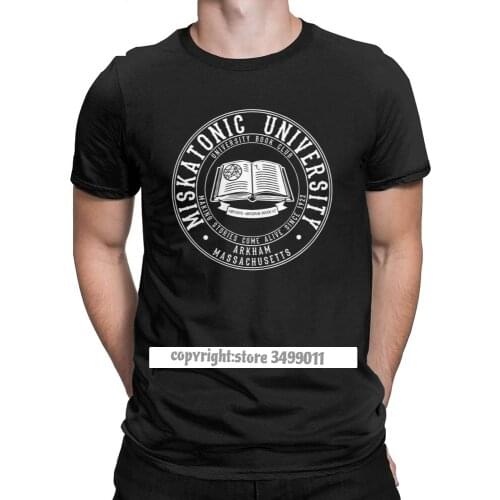 Men Call Of Cthulhu Miskatonic University Book Club T-Shirt Lovecraft Novelty O Neck Fitness Premium Cotton Tees T Shirt