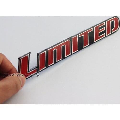 BBQ@FUKA 3D ABS Red LIMITED Car Emblem Decal Badge Sticker Fit For Sonic Spark EV Suburban Tahoe Tornado Traverse Volt Attitude