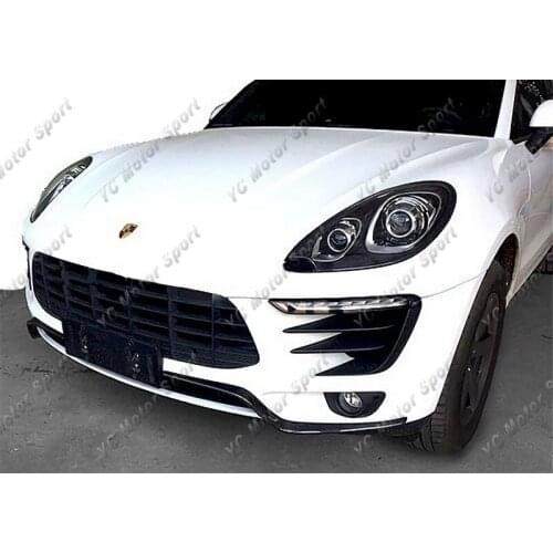 CF Carbon Fiber OEM Style Front Lip Fit For 2014-2018 Type 95B Macan & S & GTS & TURBO Front Bumper Middle Lip Replacement