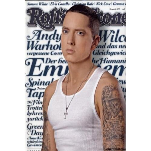 Eminem Poster Custom Satin Poster New Arrival Print Cloth Canvas Fabric Wall Poster No Frame Bedroom Home Decoration 0603