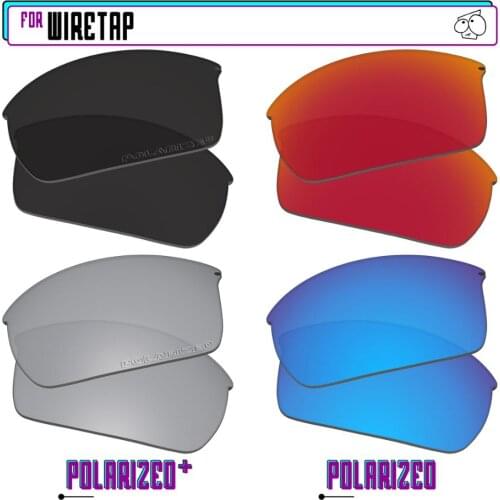EZReplace Polarized Replacement Lenses for - Oakley WireTap Sunglasses - BkSrP Plus-RedBlueP