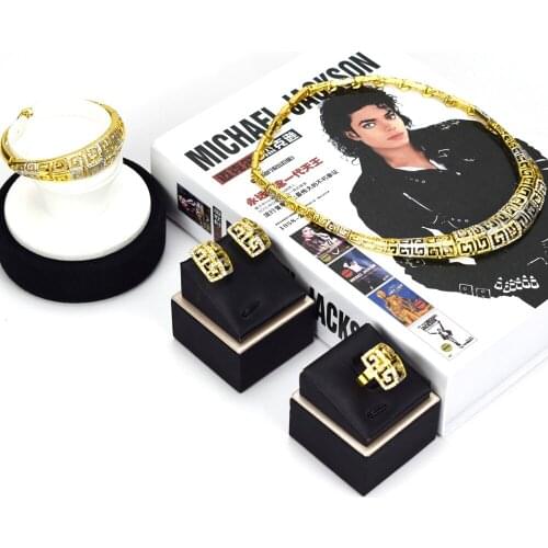 Sakura Love Dubai African Jewelry Set Necklace Bracelet Gold Earring Ring Glamour Woman Wedding Jewelry Fashion Style Party