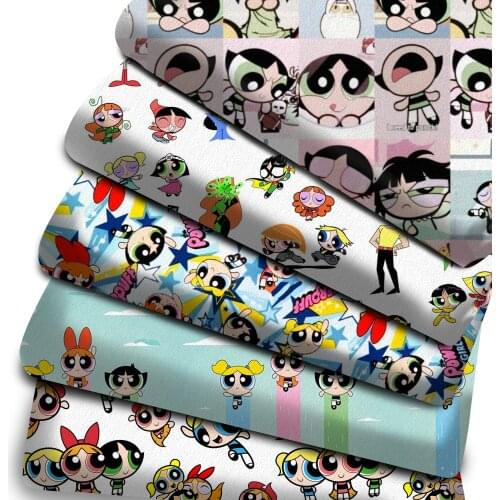50*145cm Cartoon Printed Polyester Cotton Fabric for Tissue Sewing Quilting Fabrics Needlework Material DIY,1Yc20567